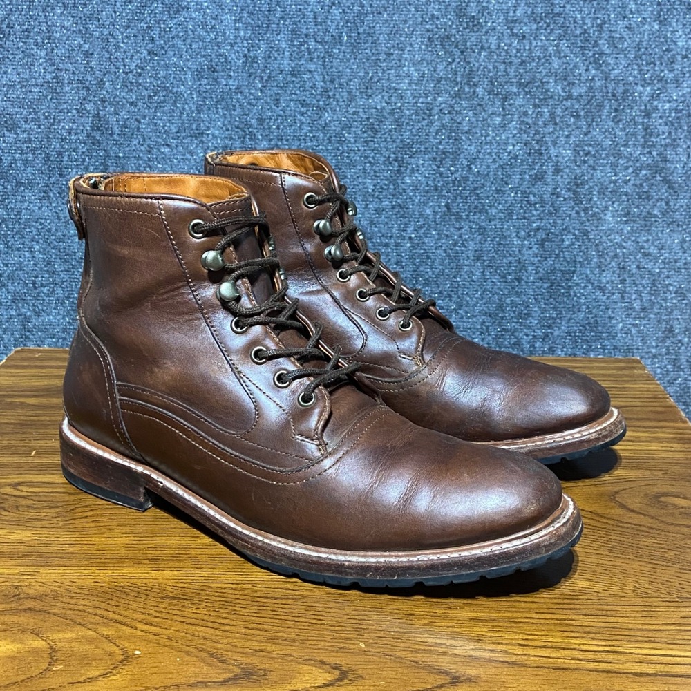 Ariat Two24 Fairfax Brown Leather Boots 10D Goodyear Welt Back Zip Discontinued